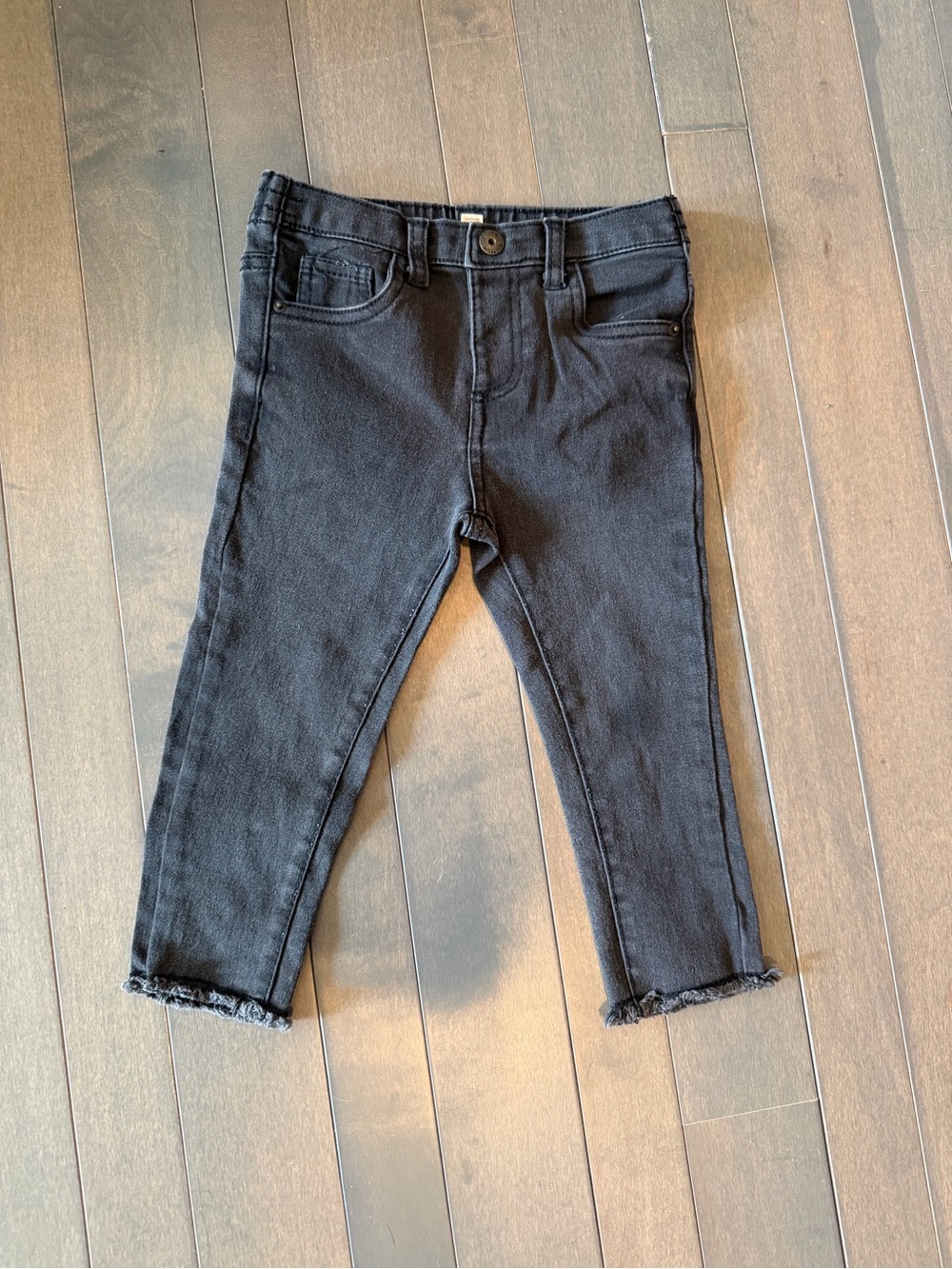 Jessica Simpson Black Raw-Hem Skinny Jeans for Kids